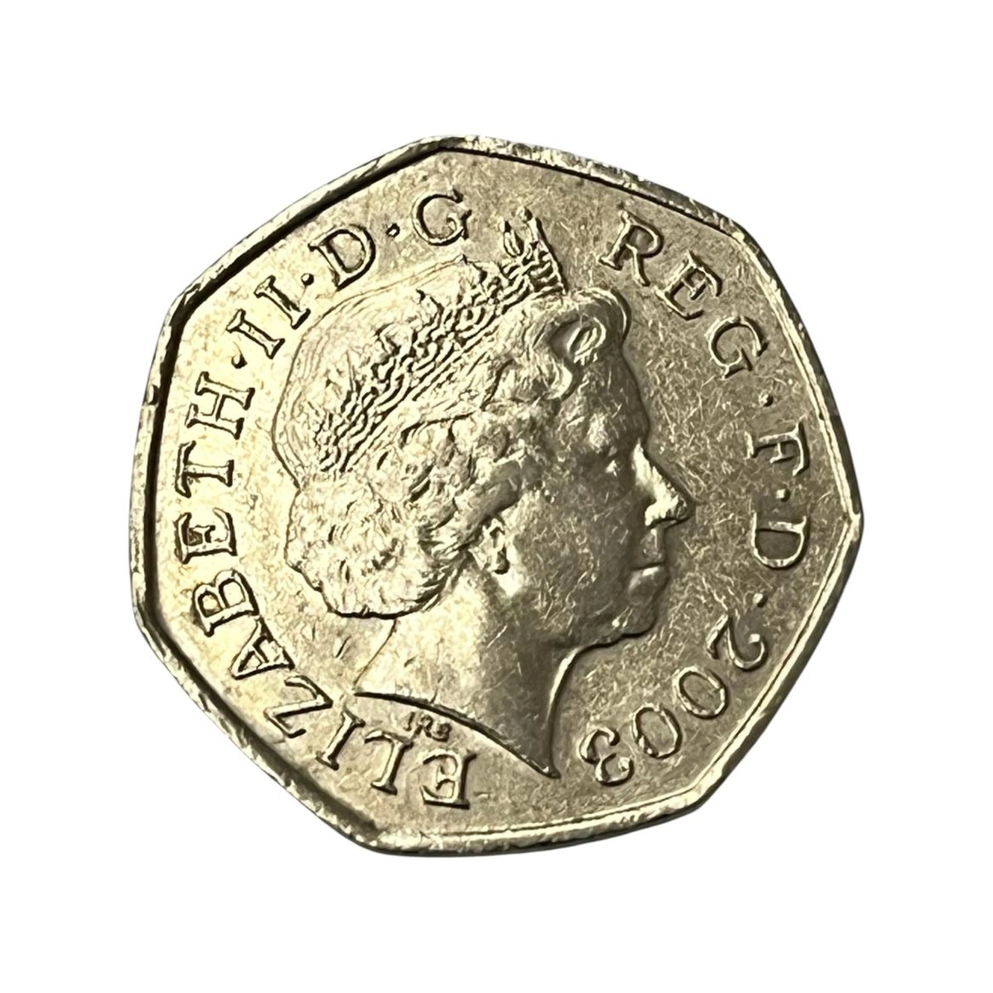 Moeda 50 Pence Reino Unido 2003 - Comemorativa Sufragistas - Baixa Tiragem - MBC - KM# 1036