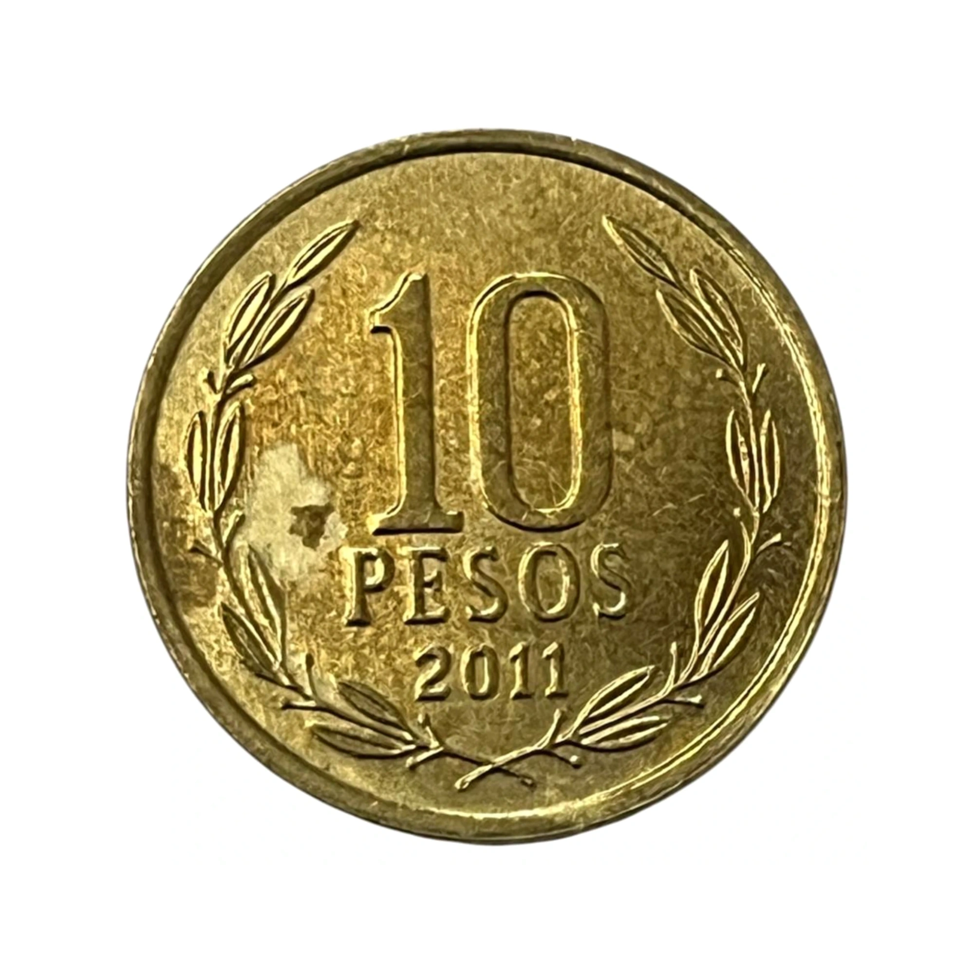 Moeda Chile 10 Pesos 2011 - MBC - KM# 228