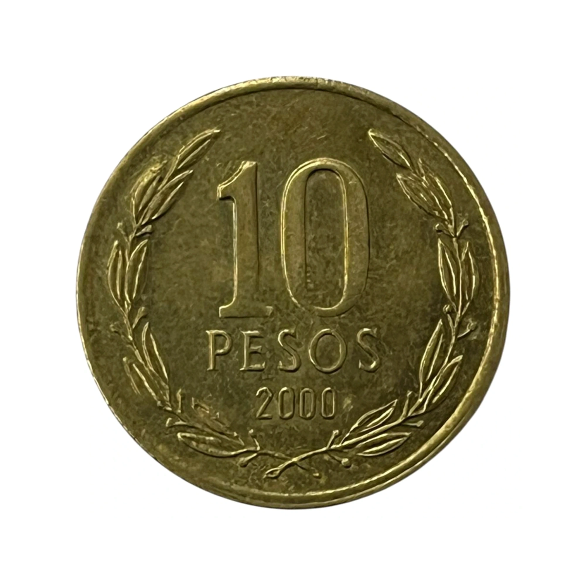 Moeda Chile 10 Pesos 2000 - MBC - KM# 228