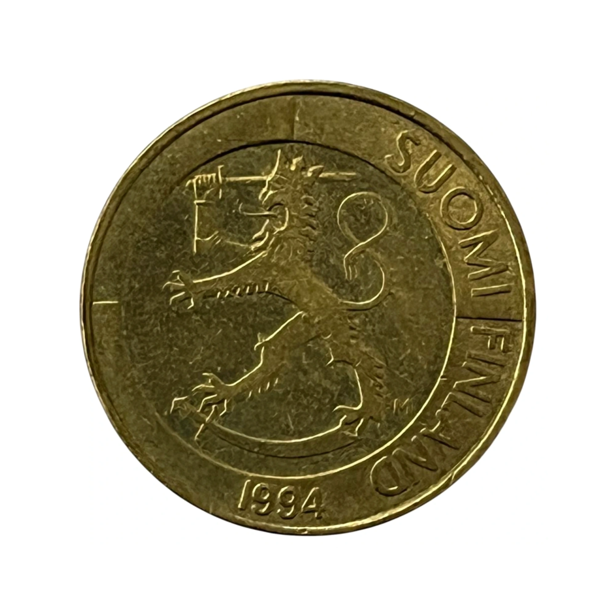 Moeda 1 Markka Mark 1994 Finlândia Suomi - MBC - KM# 76