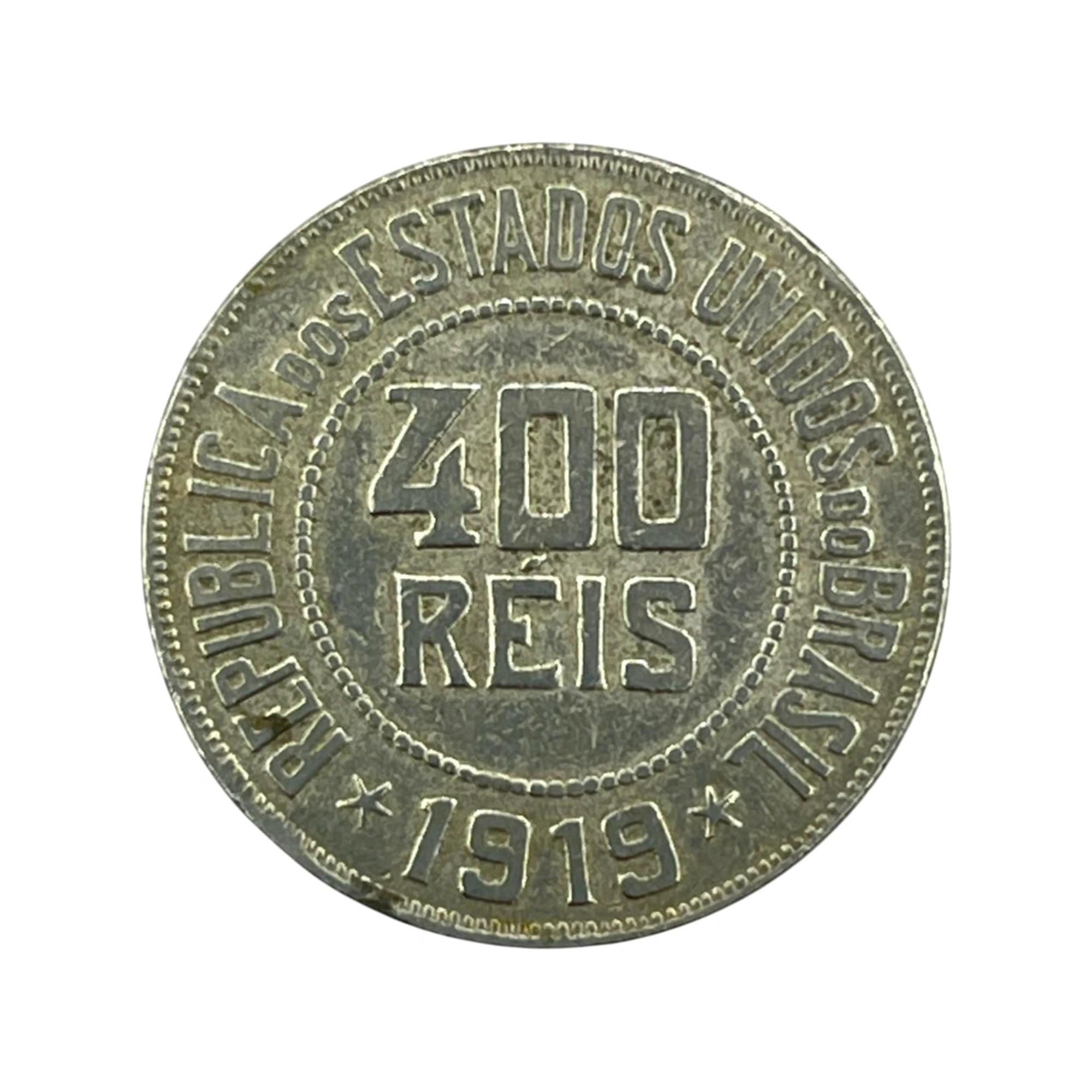Moeda 400 Réis Brasil - 1919 - MBC - V-109 / KM# 520