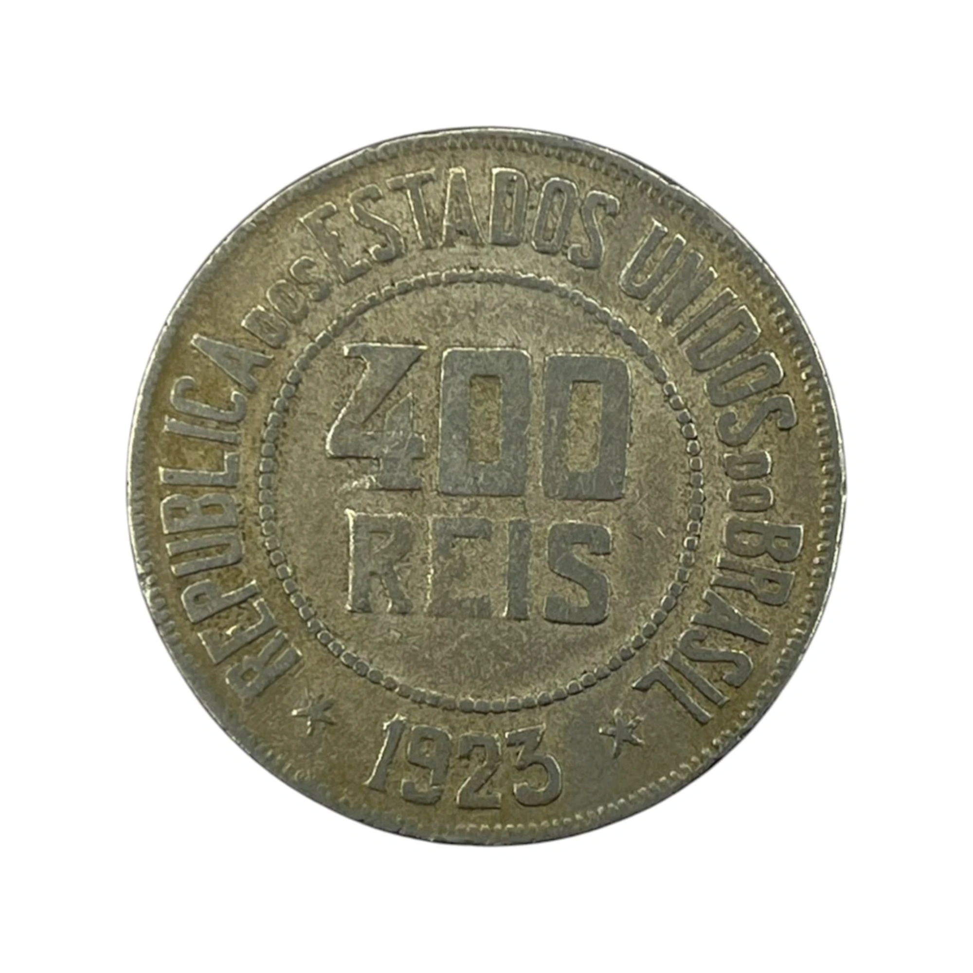 Moeda 400 Réis 1923 Brasil - Cupro-Níquel - MBC - KM# 520
